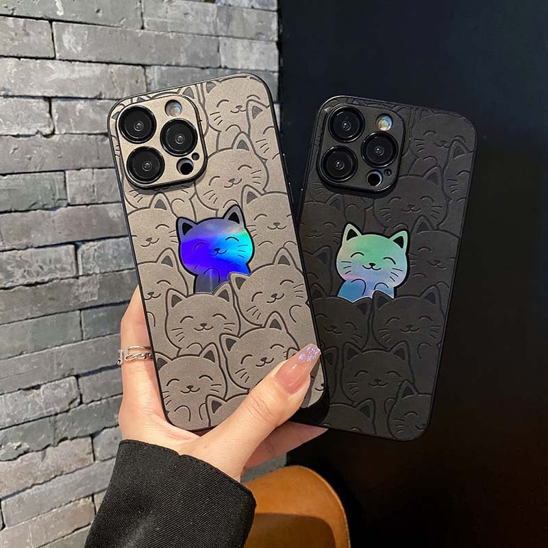 Luxury Cats Laser iPhone Case