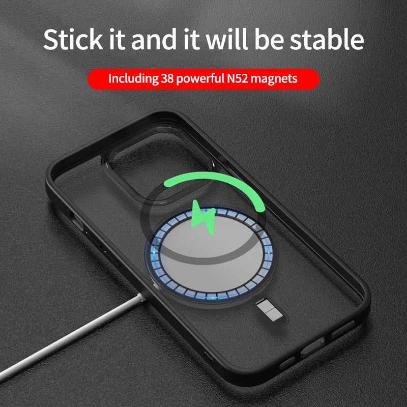 Luxury Clear Transparent Magsafe iPhone Case