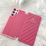 Luxury Quilted Wallet Card Holder Samsung Flip Cover - HoHo Cases