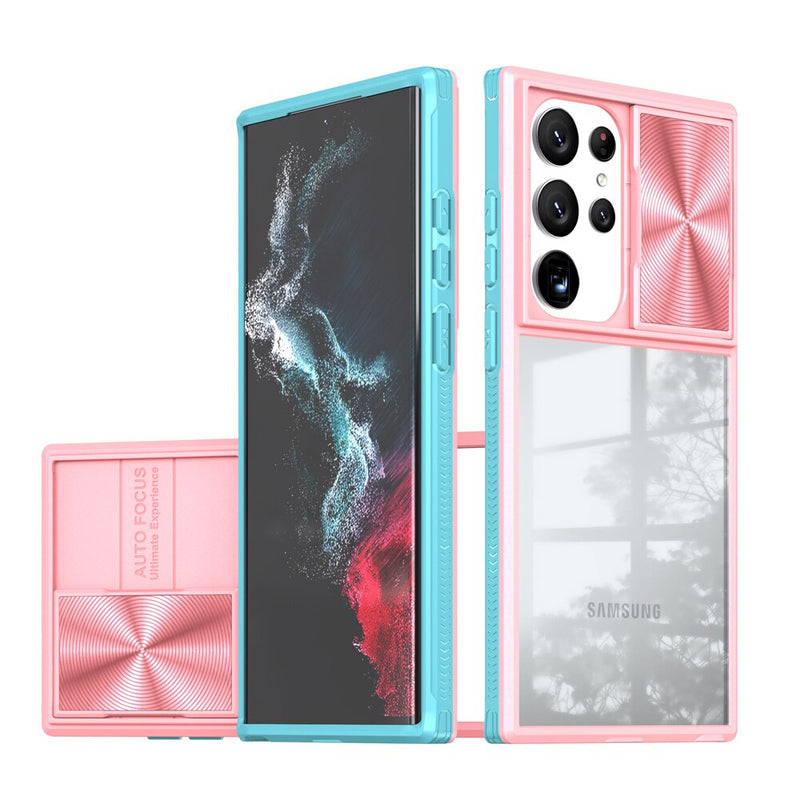 Shockproof Crystal Clear Samsung Galaxy Case - HoHo Cases For Samsung Galaxy S23 / Pink Blue