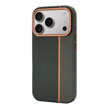 MagSafe Two Tone Spliced Leather iPhone Case
