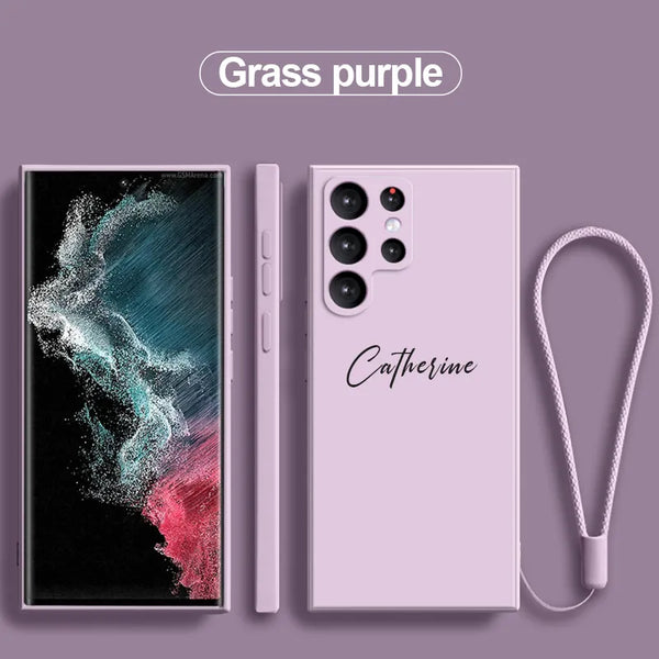 Classic Shockproof Personalized Custom Samsung Galaxy Cases - HoHo Cases Samsung Galaxy S24 Ultra / Grass purple