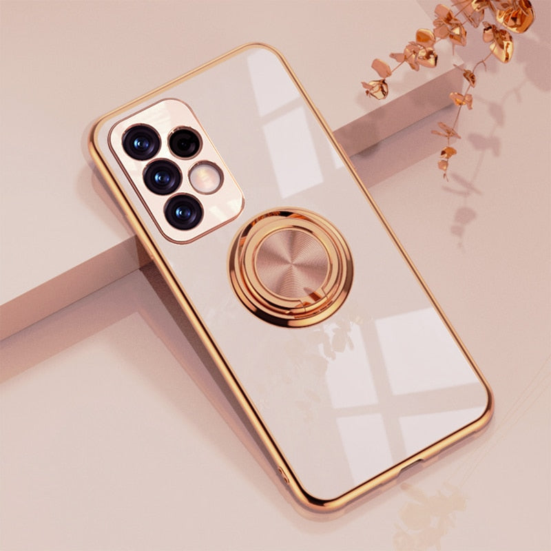 Ring Plating Samsung Galaxy Case - HoHo Cases Samsung Galaxy S21 / Gold