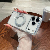 Transparent Rotating Holder Stand iPhone Case