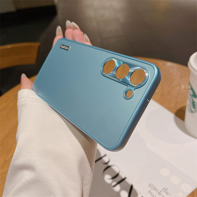 Luxury Plating Matte Armor Samsung Case - HoHo Cases Samsung Galaxy S23 / Light Blue