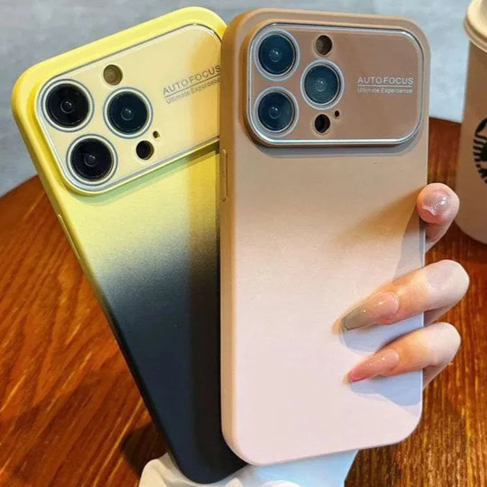 Gradient Dual Color Camera Protection iPhone Case