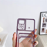 Plating Clear Card Slot Holder Samsung Galaxy Case - HoHo Cases