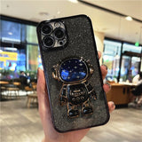 Luxury Plating Glitter Astronaut iPhone Case - HoHo Cases iPhone 14 Pro Max / Black Black Case / China
