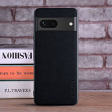 Luxury textile Leather Google Pixel Case - HoHo Cases For Google Pixel 7 Pro / Black