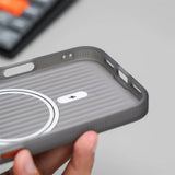 MagSafe Two Tone Spliced Leather iPhone Case