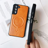 Leather Camera Protection MagSafe Samsung Case - HoHo Cases