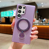Rotatable Magnetic Charging Holder Samsung Case - HoHo Cases Samsung Galaxy S23 / Deep Purple