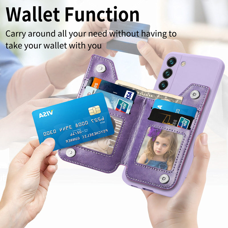Zipper Wallet Cards Samsung Galaxy Case