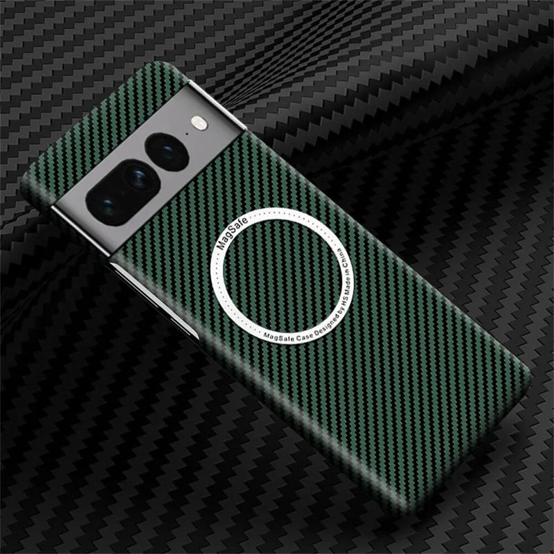 Luxury Magsafe Carbon Fiber Google Pixel Case - HoHo Cases Google Pixel 8 Pro / Full Green