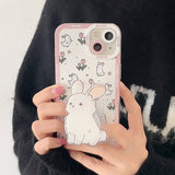 Cute Rabbit Clear Samsung Galaxy Case - HoHo Cases Samsung Galaxy S20 / 1