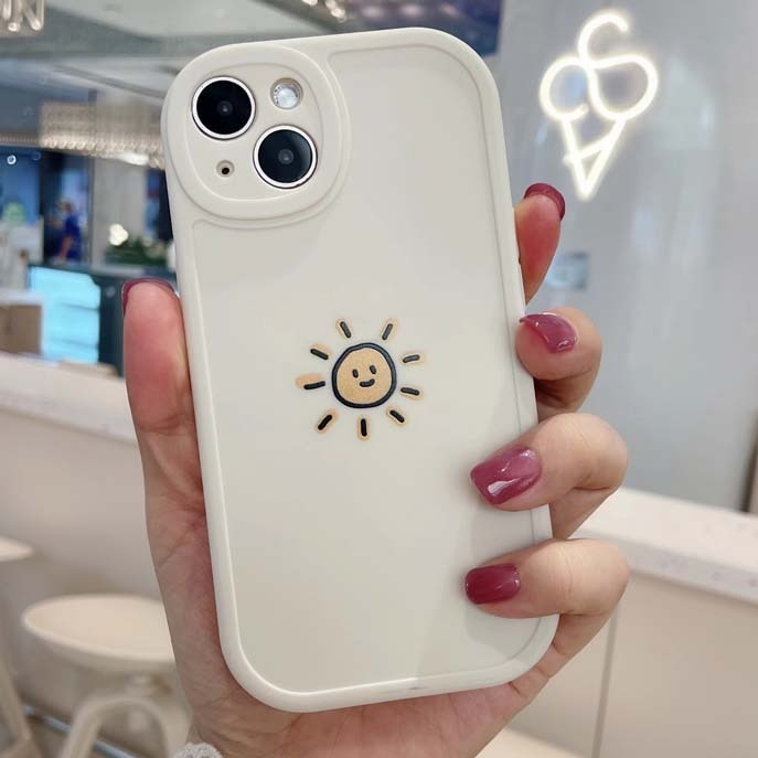 Cute Moon & Sun Soft Silicone iPhone Case - HoHo Cases For iPhone 7(8) / Sun White