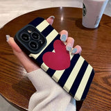 Fashion Pink Love Heart Zebra Pattern iPhone Case - HoHo Cases A / For iPhone 12