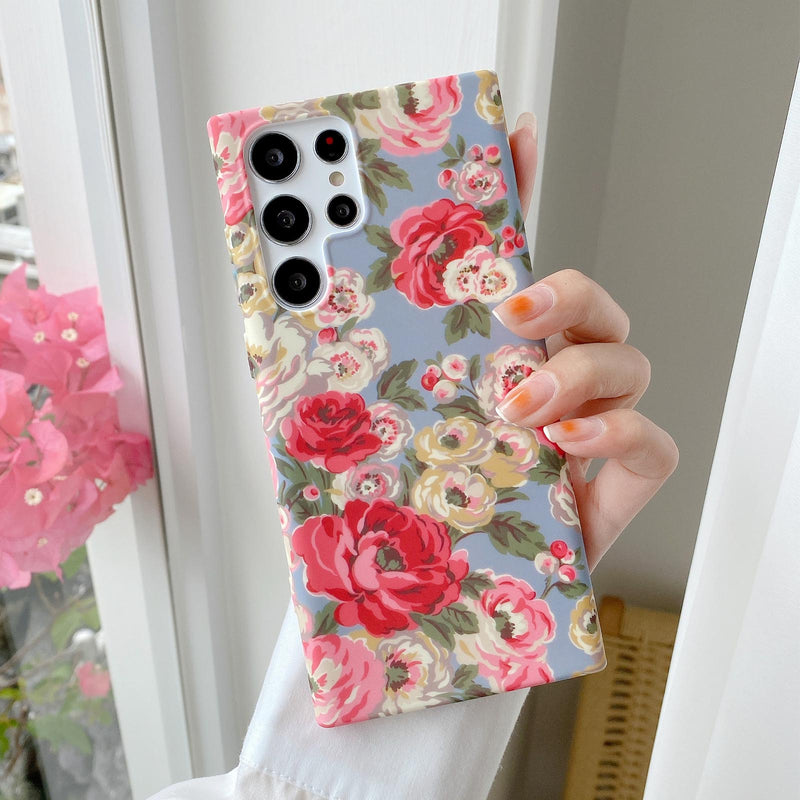 Retro Leaves Flowers Samsung Galaxy Case - HoHo Cases Samsung Galaxy S22 / a