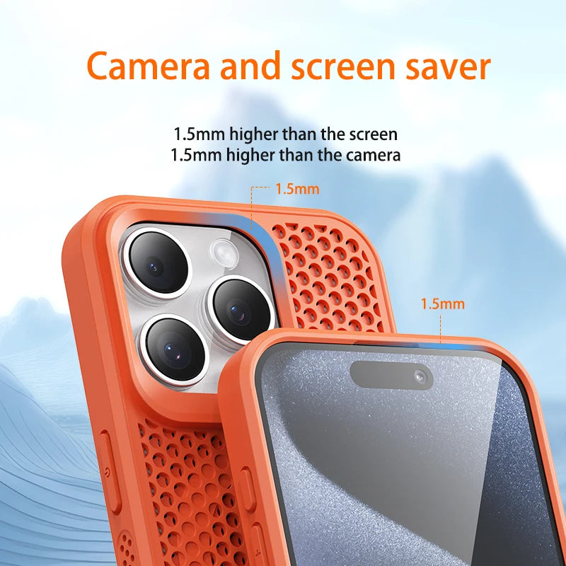 Luxury Summer Heat Dissipation iPhone Case