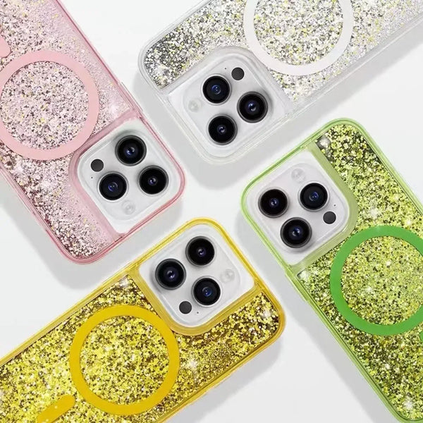 Glitter Liquid Quicksand Magsafe iPhone Case