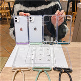Lanyard Shockproof Acrylic Clear iPhone Case