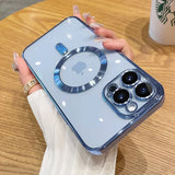 Luxury Wireless Charge Cover With Lens Protector iPhone Case