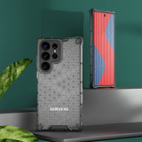 Transparent Honeycomb Samsung Galaxy Case - HoHo Cases Samsung Galaxy S23 / dark grey