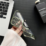 Classic Plating Transparent MagSafe iPhone Case