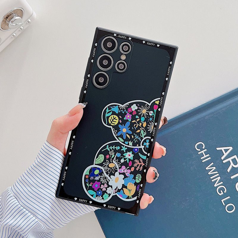 Cute Floral Bear Samsung Galaxy Case - HoHo Cases