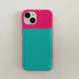 Dual-Pastel Color Soft Silicone iPhone Case - HoHo Cases B / For iPhone 12