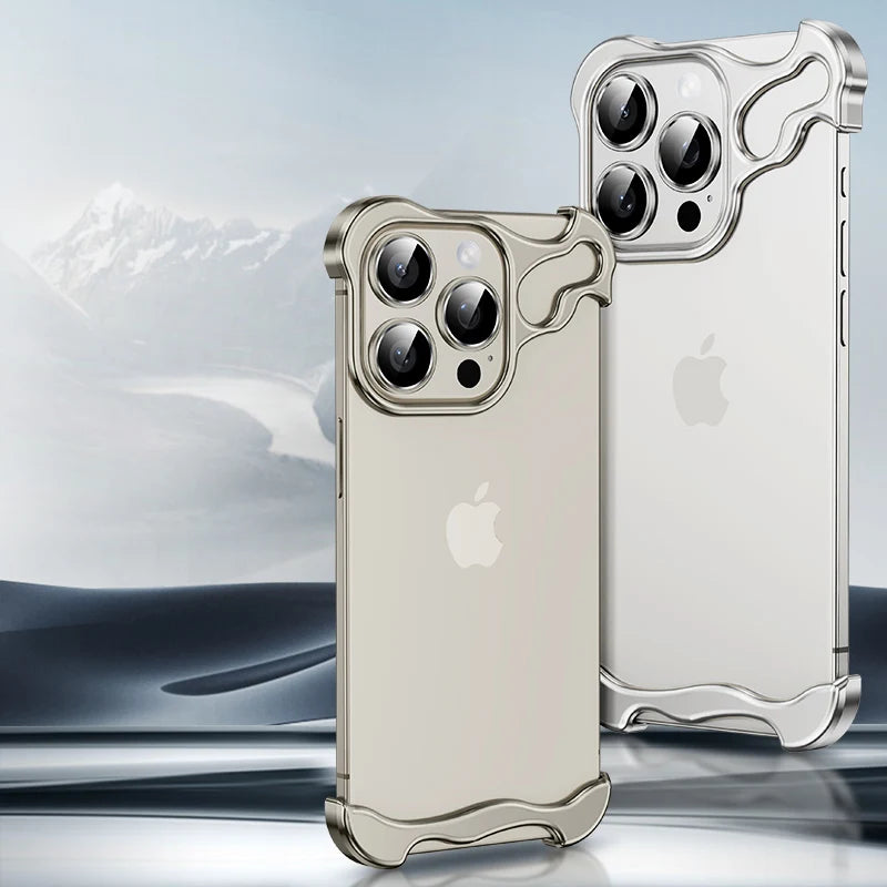 Metal Rimless Titanium Alloy iPhone Case – HoHo Cases Metal Rimless Titanium Alloy iPhone Case – HoHo Cases