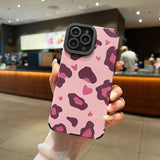 Fashion Pink Leopard-Print Silicone iPhone Case - HoHo Cases For iPhone 7 / Pink