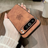 Fashion Maple Leaves Leather PU Google Pixel Case