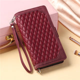 Trendy Lanyard Zipper Wallet Samsung Galaxy Case - HoHo Cases For Samsung Galaxy S23 / Red