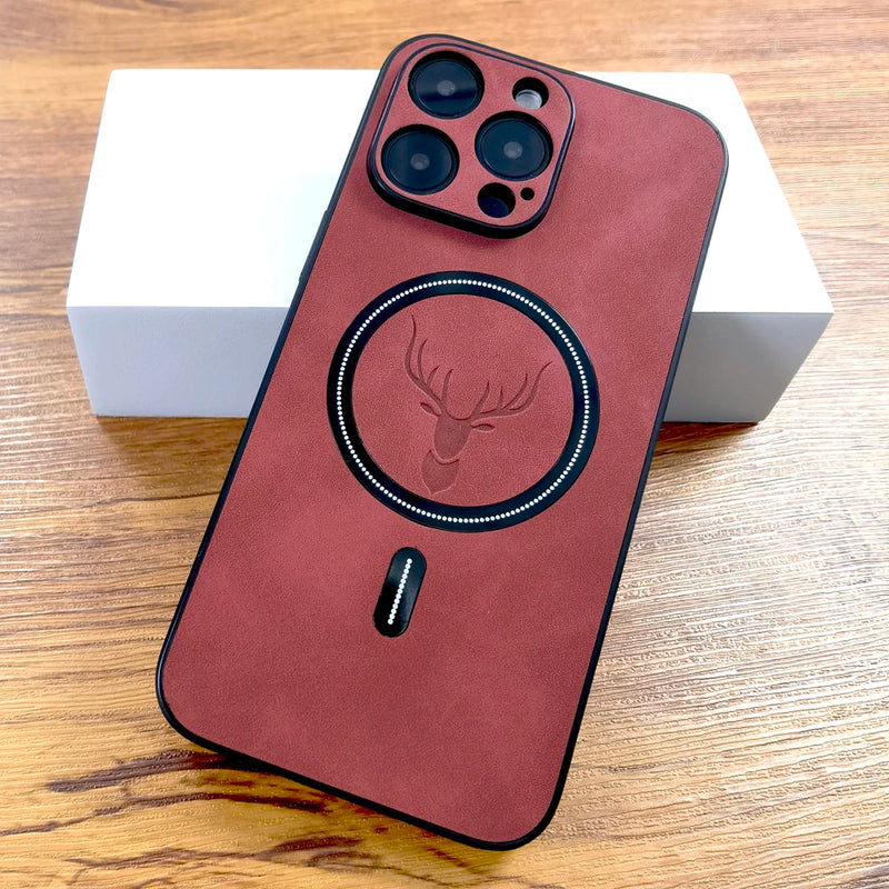 Luxury PU Leather Deer iPhone Case