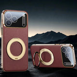 Luxury Plating Leather iPhone Case