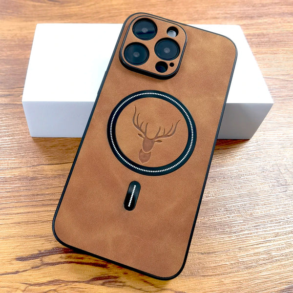 Luxury PU Leather Deer iPhone Case