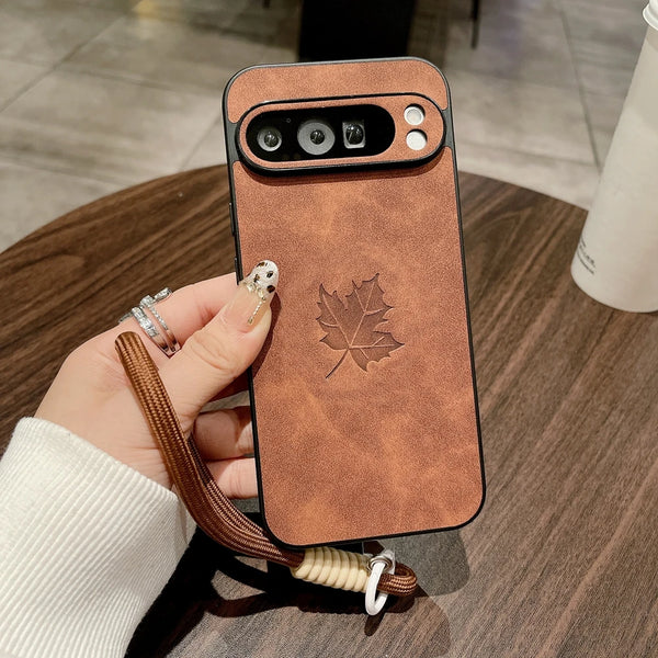 Fashion Maple Leaves Leather PU Google Pixel Case