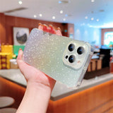 Colorful Aurora Glitter Clear iPhone Case