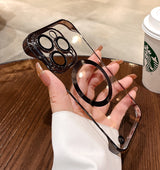 Luxury Plating Clear Frameless iPhone Case - HoHo Cases Black / For iPhone 12