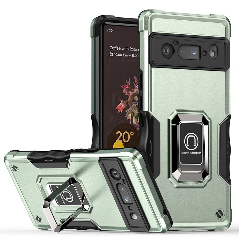 Military Hybrid Armor Google Pixel Case - HoHo Cases For Google Pixel 7 / Green