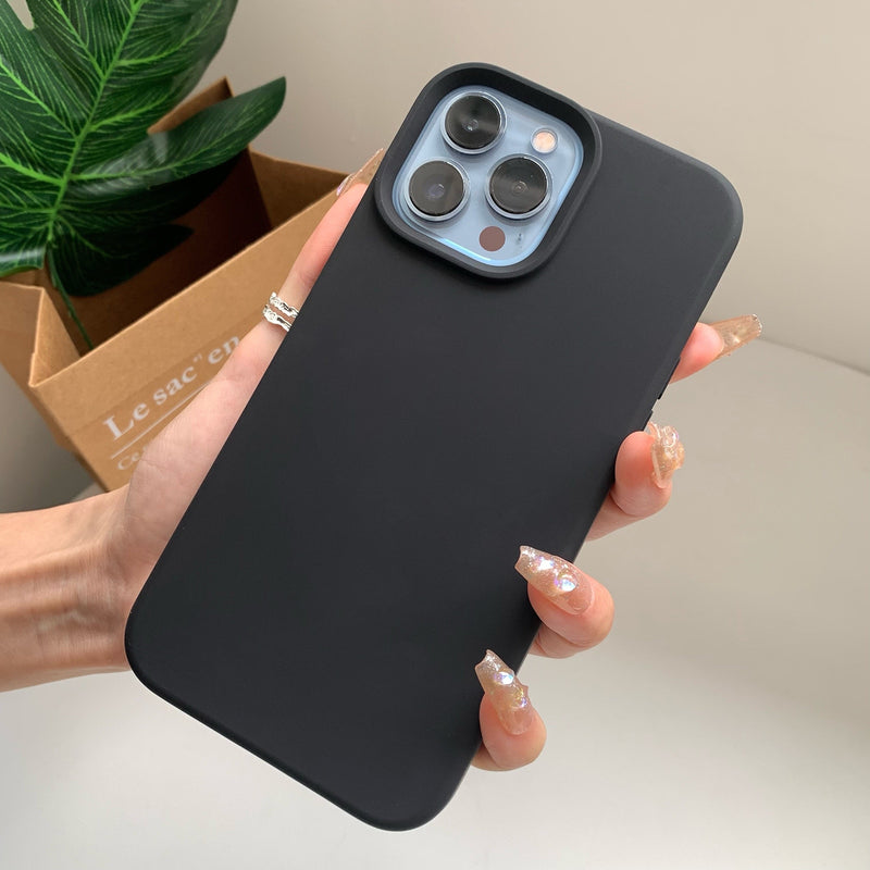Luxury Liquid Silicone Pastel iPhone Case - HoHo Cases For iPhone 14 Pro Max / black