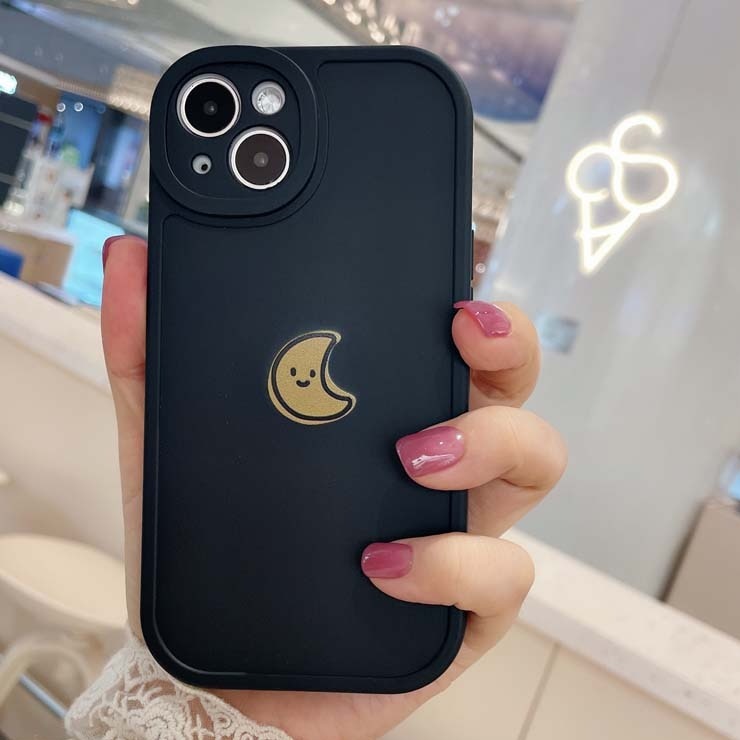 Cute Moon & Sun Soft Silicone iPhone Case - HoHo Cases For iPhone 7(8) / Moon Black