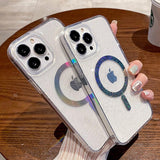 Laser Magsafe Glitter Clear iPhone 15 Cases