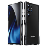 Luxury Metal Frame Samsung Galaxy Case - HoHo Cases For Samsung Galaxy S23 Ultra / Black