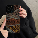 Fashion Leopard-Print Patchwork iPhone Case - HoHo Cases Leopard / For iPhone 12