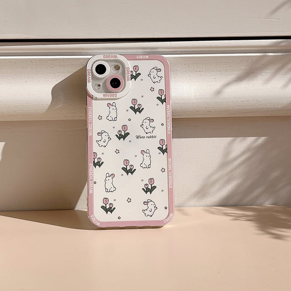 Cute Rabbit Clear Samsung Galaxy Case - HoHo Cases Samsung Galaxy S23 Ultra / 4