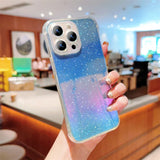Colorful Aurora Glitter Clear iPhone Case