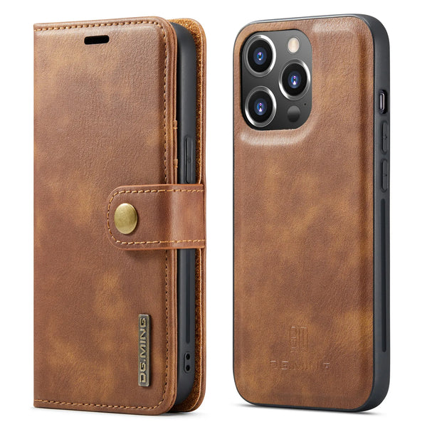 Modern Detachable Magnetic Leather iPhone Case - HoHo Cases Brown / iPhone 15 Pro Max