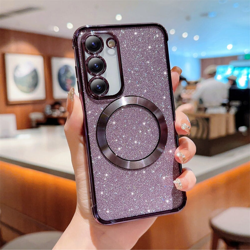 Luxury Glitter Bling Samsung MagSafe Case - HoHo Cases Samsung Galaxy S23 / Purple